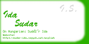 ida sudar business card